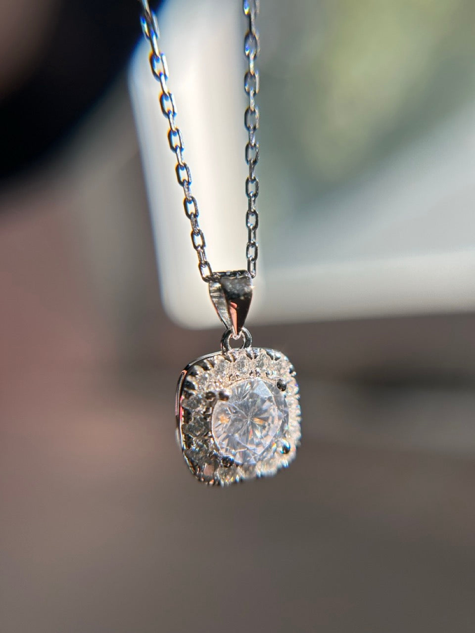 Cushion Pendant Necklace