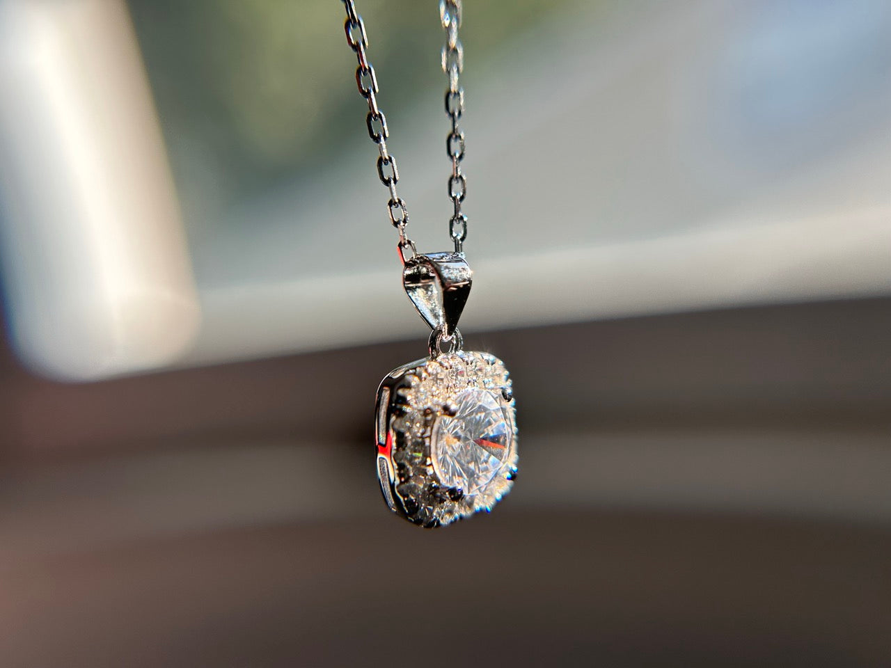 Cushion Pendant Necklace