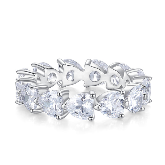 Heart Diamond Eternity Band