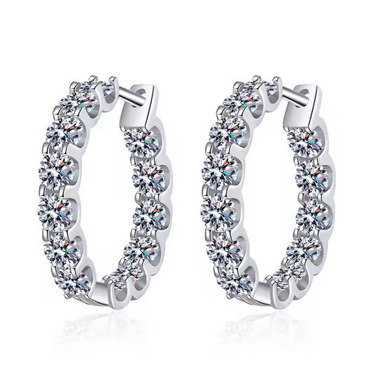 Inside Out Diamond Hoop Earrings