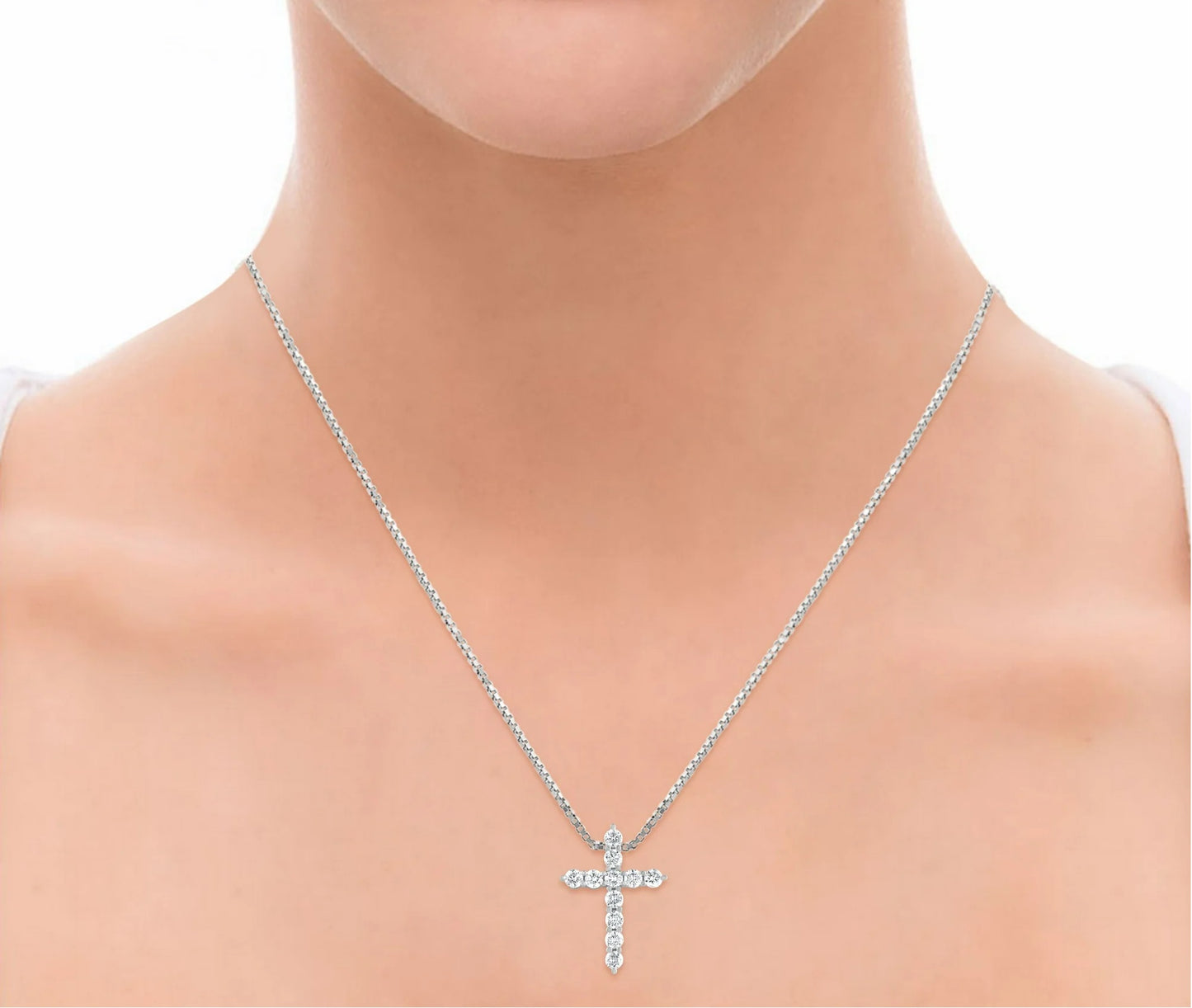 Cross Diamond Pendant Necklace